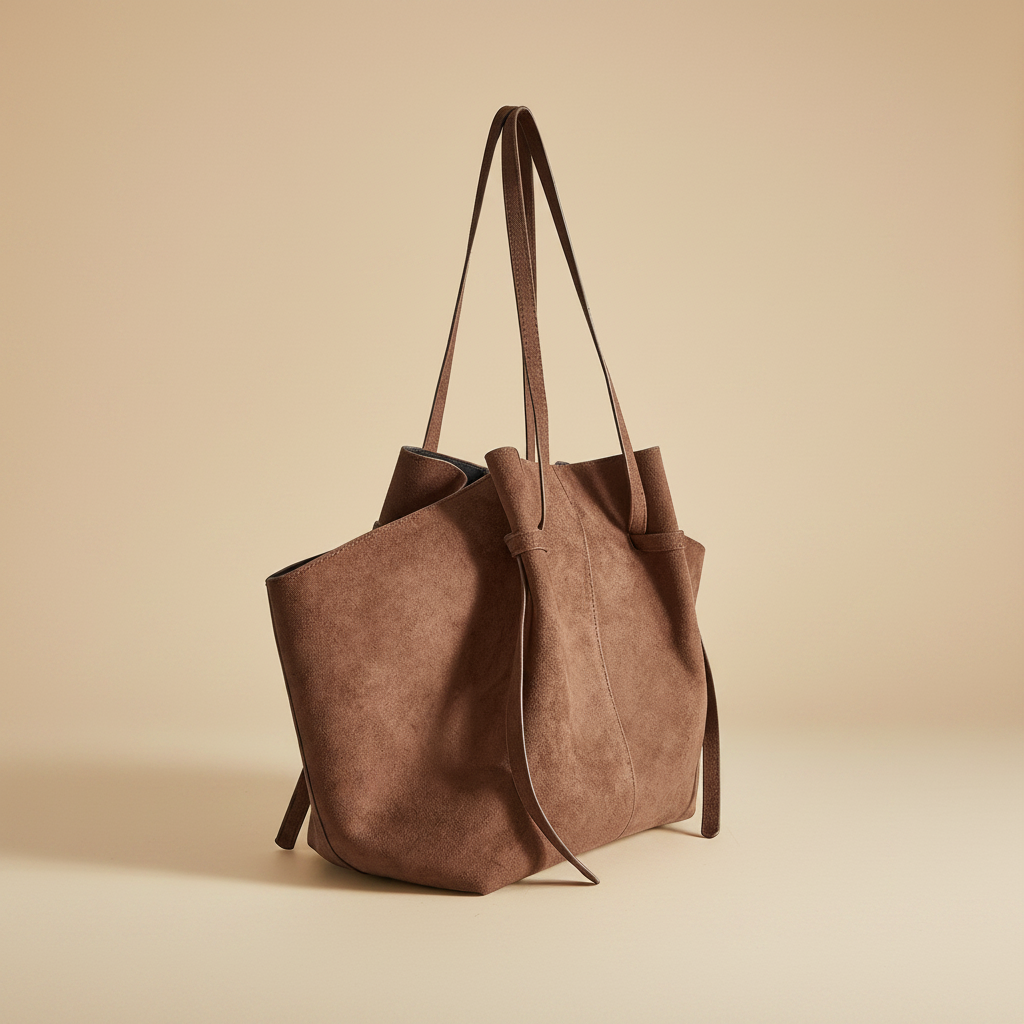 Vivirose| Bruine Suède Grote Shopper – Stijlvolle Dames Tote Bag