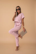Vivirose- Zomerse Sandy Jumpsuit Met Luchtige Pasvorm