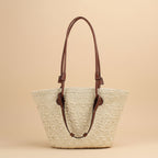 Vivirose| Grote Raffia Schoudertas voor Dames