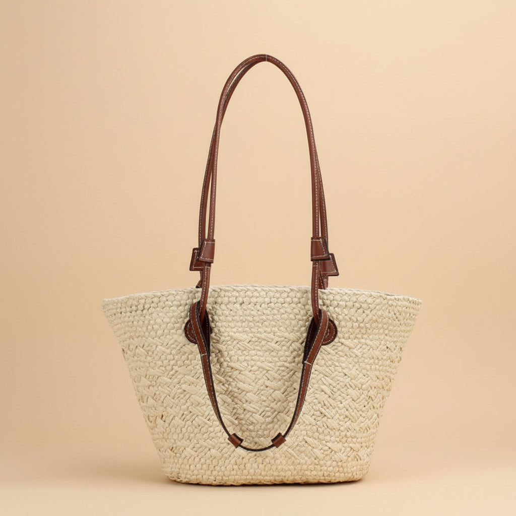 Vivirose| Grote Raffia Schoudertas voor Dames