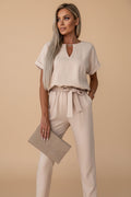 Vivirose- Zomerse Sandy Jumpsuit Met Luchtige Pasvorm