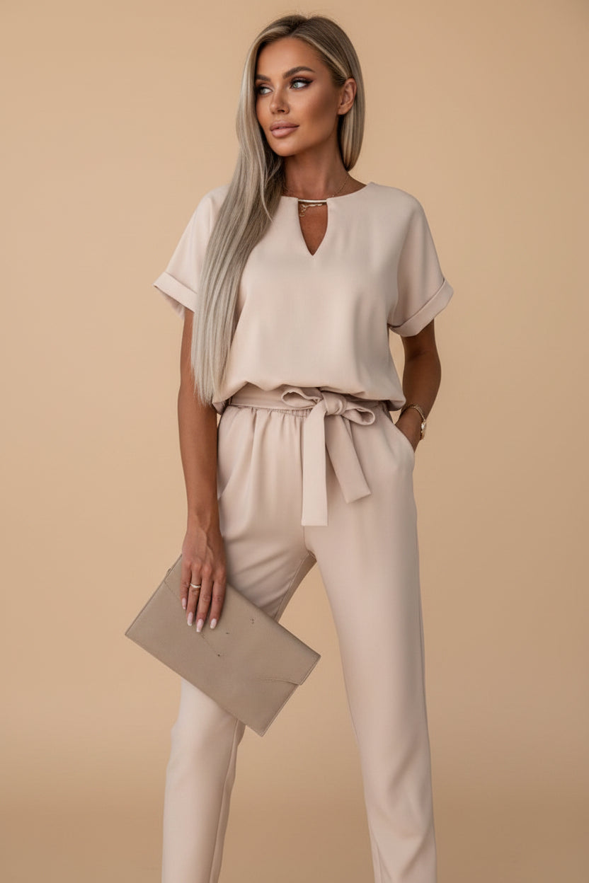 Vivirose- Zomerse Sandy Jumpsuit Met Luchtige Pasvorm
