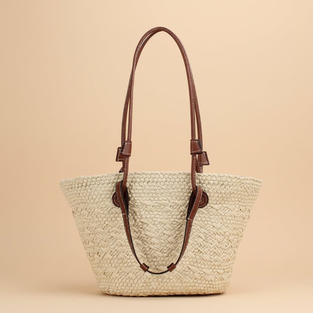Vivirose| Grote Raffia Schoudertas voor Dames