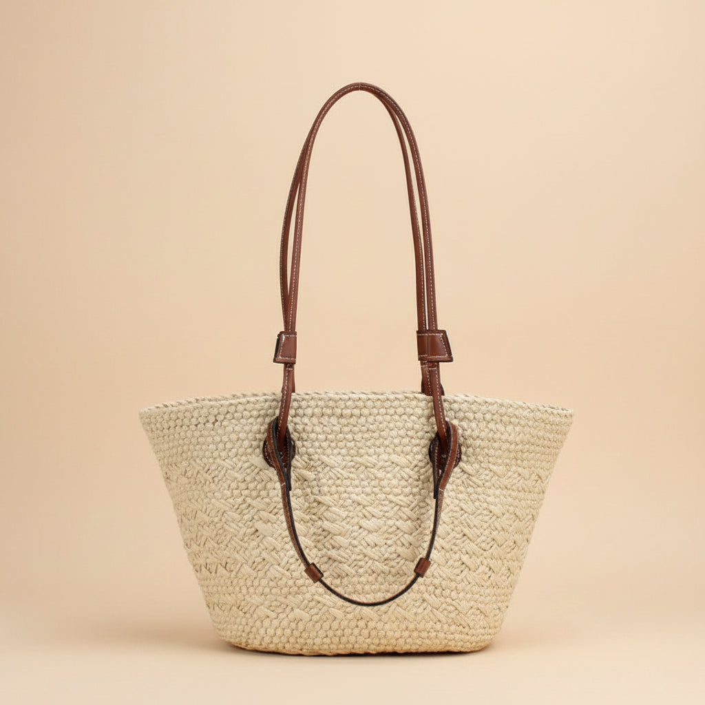 Vivirose| Grote Raffia Schoudertas voor Dames