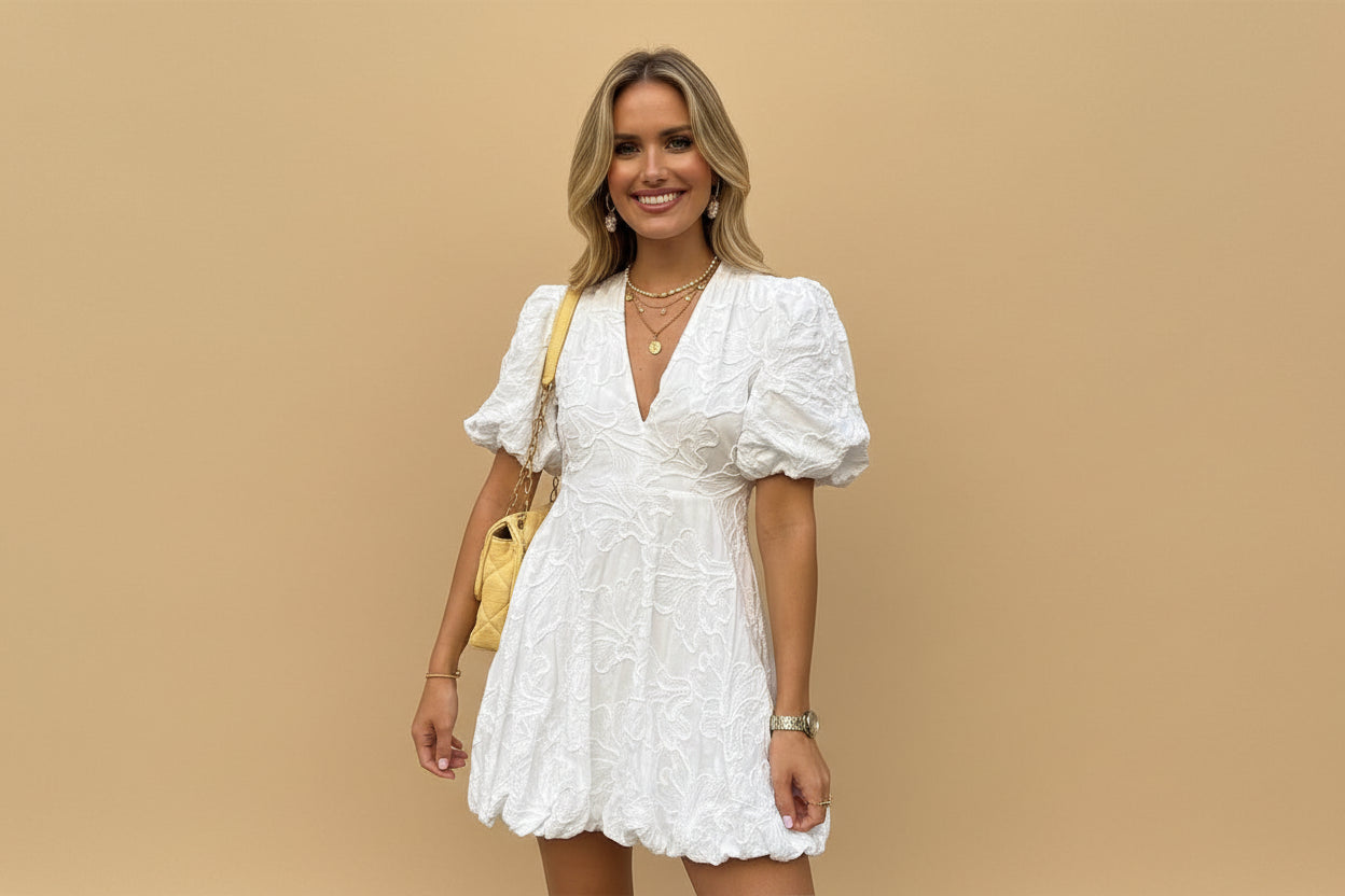 Vivirose - Elegante witte jurk