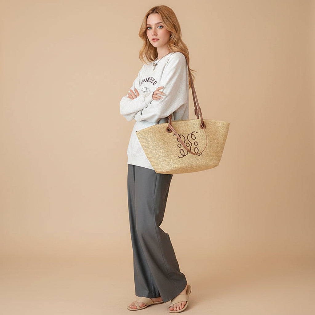 Vivirose | Grote Handgemaakte Boho Strandtas