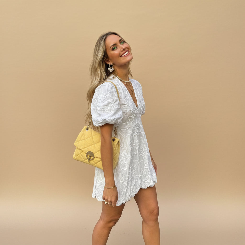 Vivirose - Elegante witte jurk