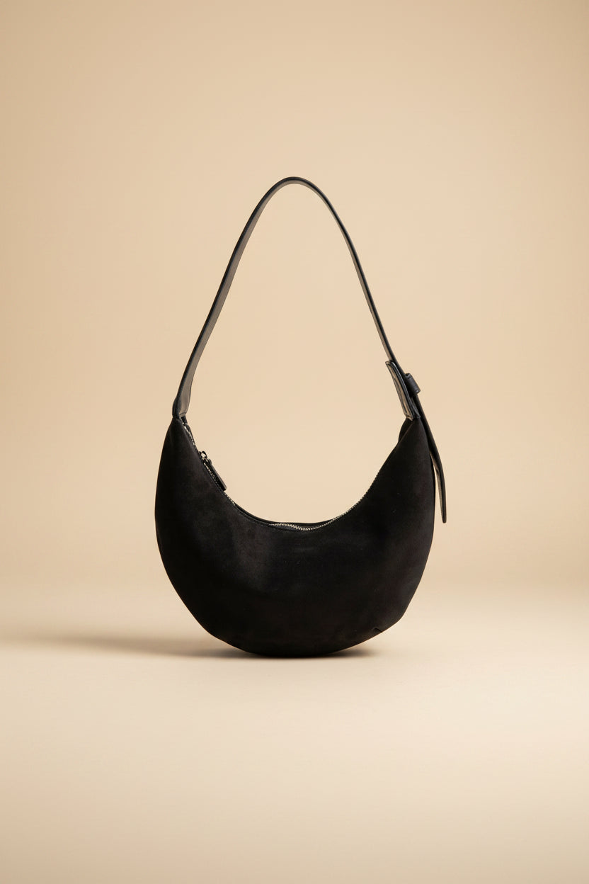 Vivirose| Halfmoon Suède Schoudertas