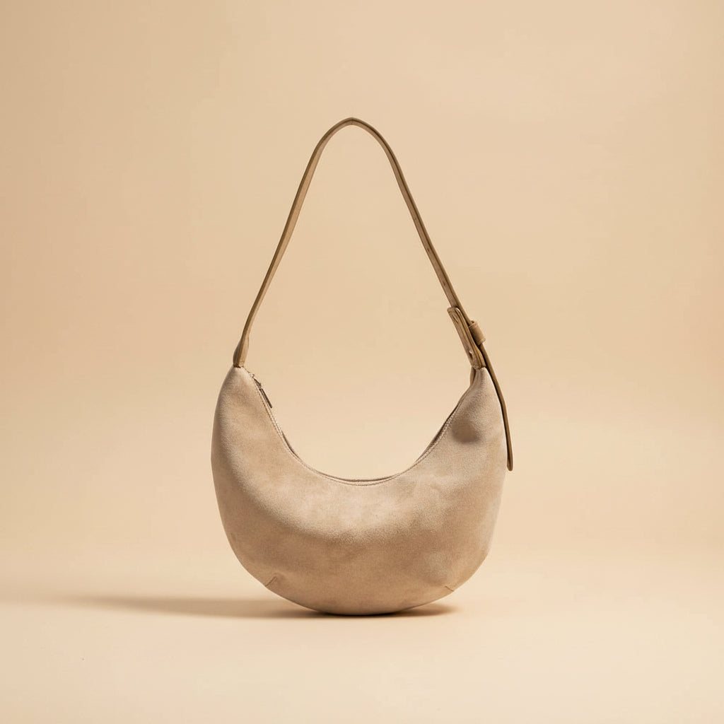 Vivirose| Halfmoon Suède Schoudertas