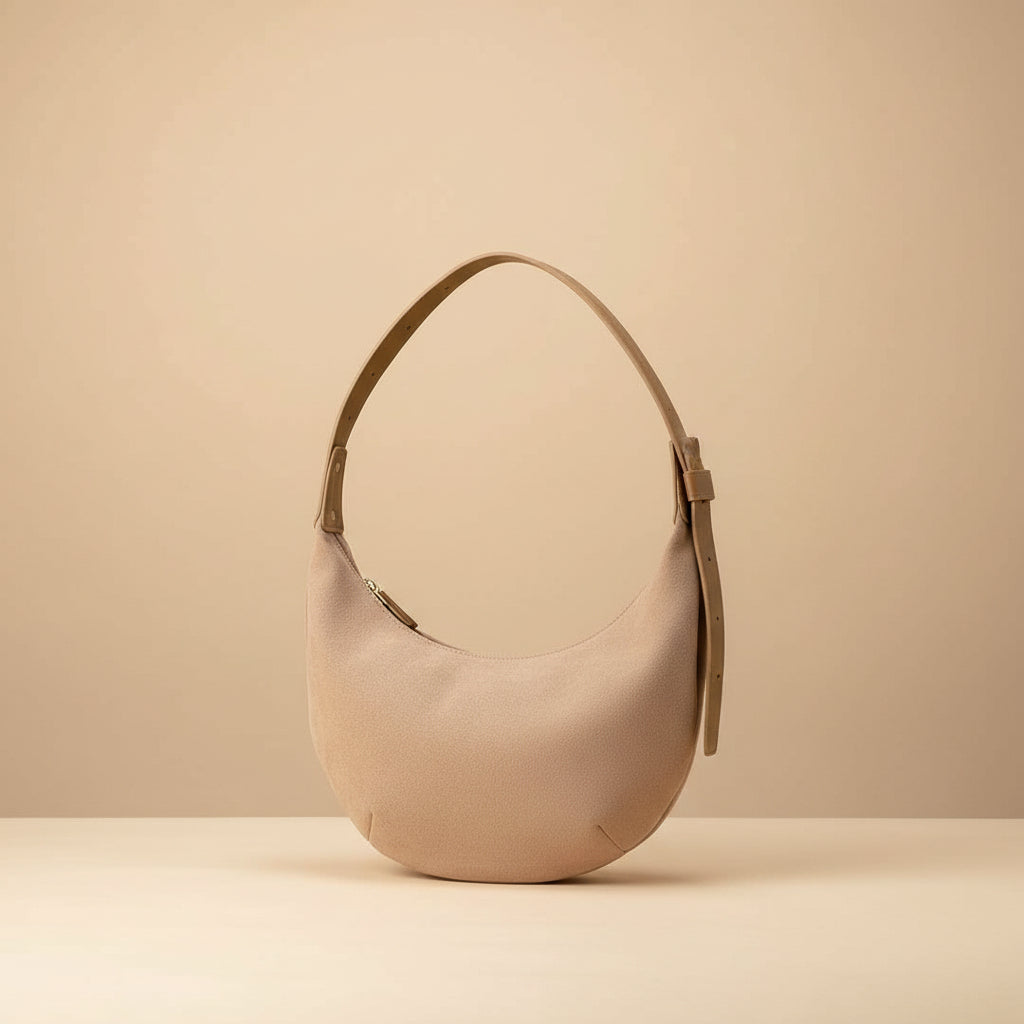 Vivirose| Halfmoon Suède Schoudertas