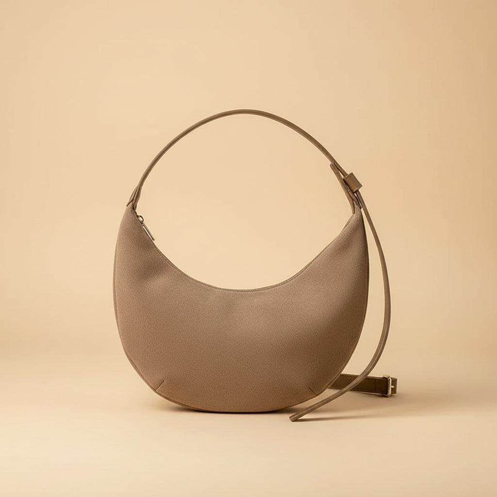 Vivirose| Halfmoon Suède Schoudertas