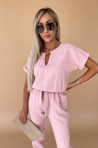 Vivirose- Zomerse Sandy Jumpsuit Met Luchtige Pasvorm