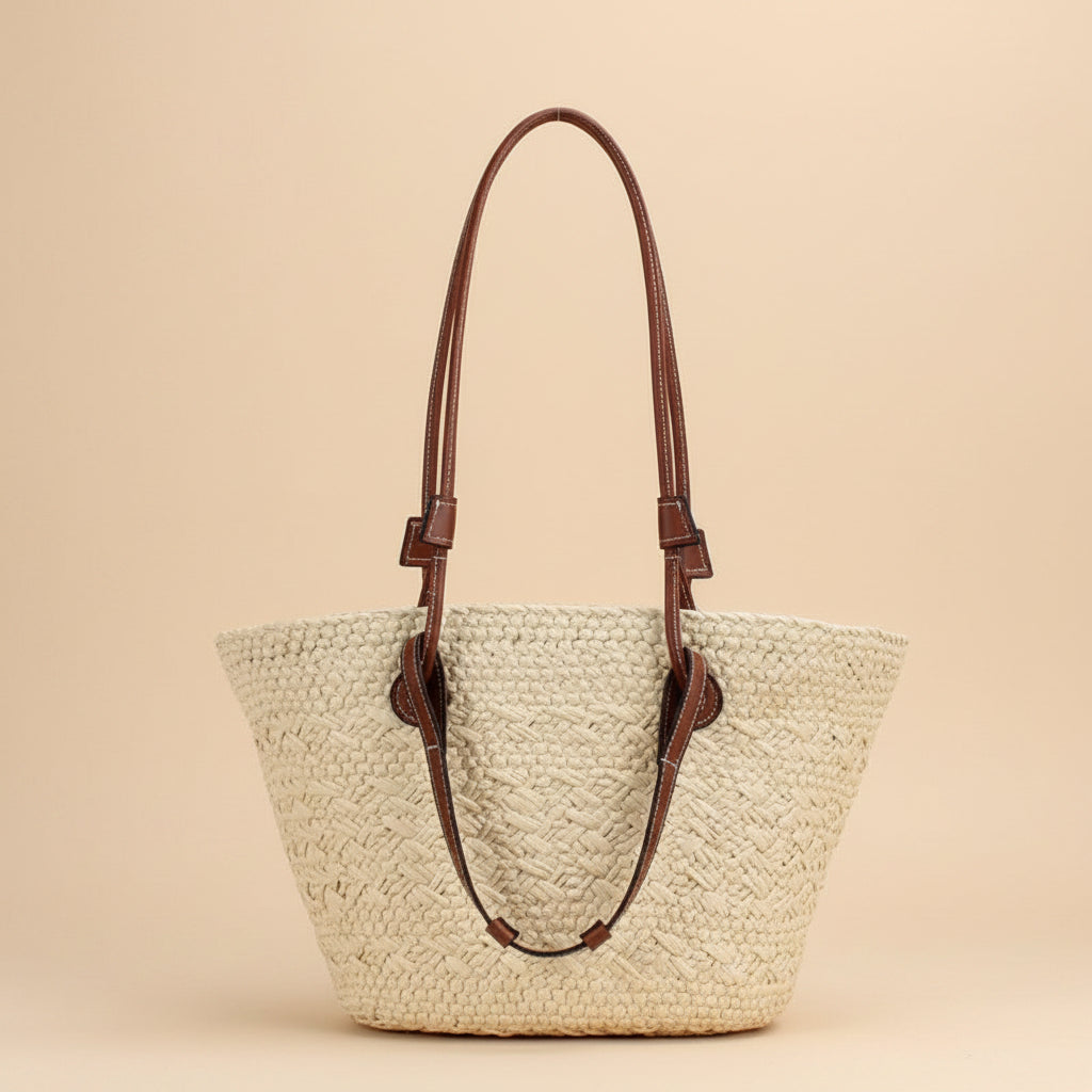 Vivirose| Grote Raffia Schoudertas voor Dames