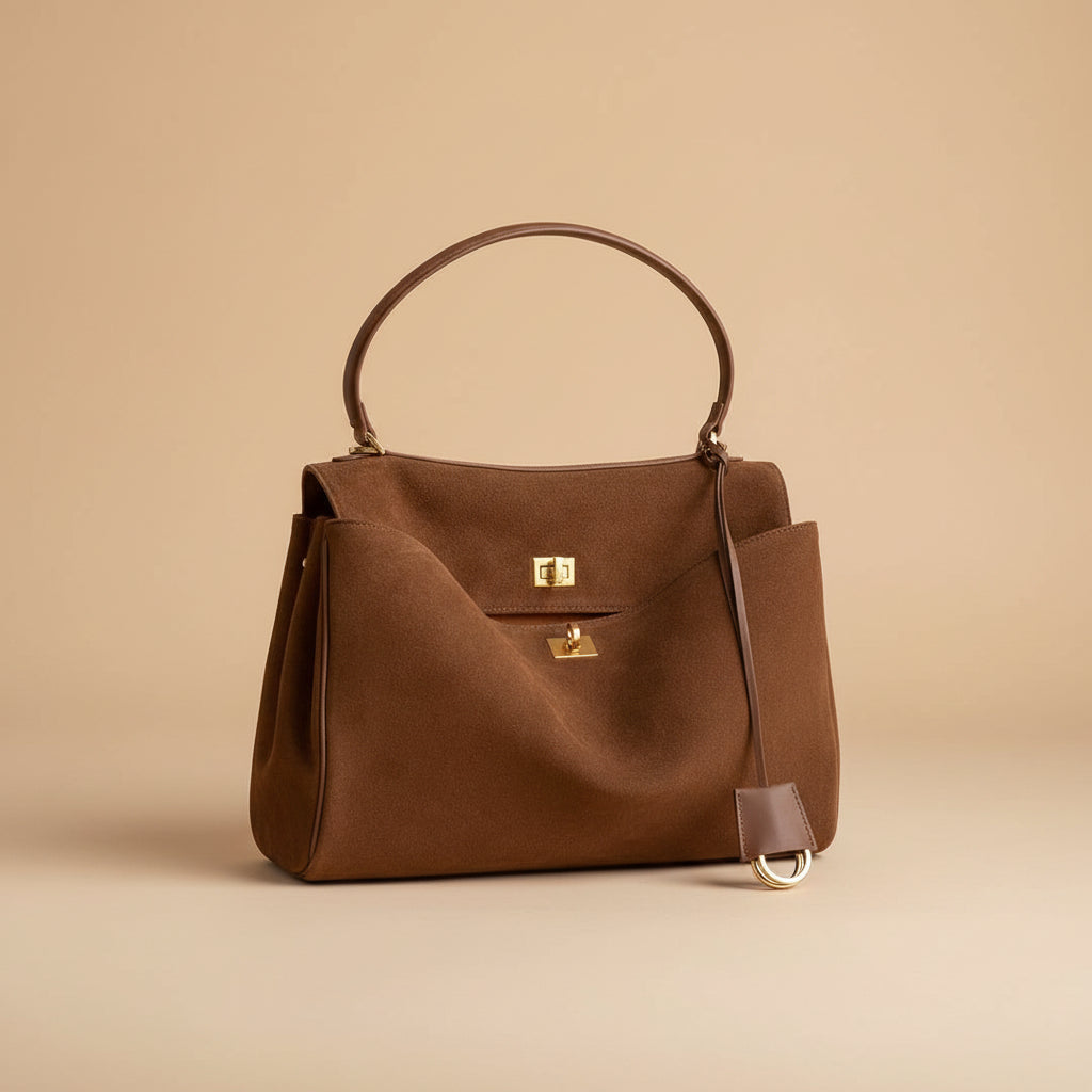 Luxe Suede Schoudertas - Stijlvol & Praktisch