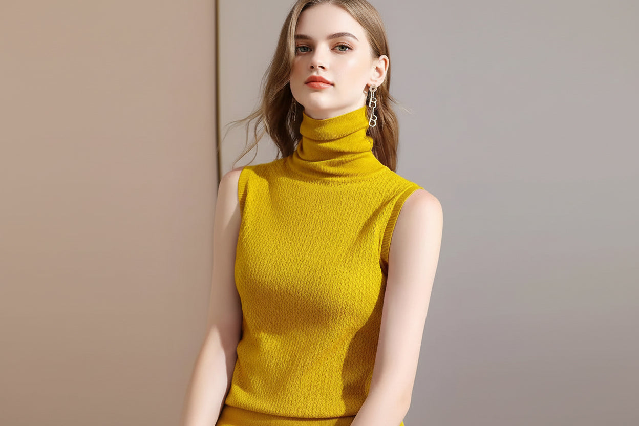 Vivirose™ Elegante Mouwloze Coltrui Top