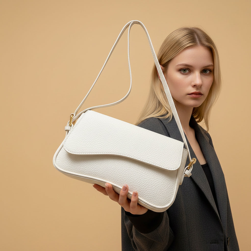 Vivirose| Elegant Golvende Handtas van Premium Vegan Leer