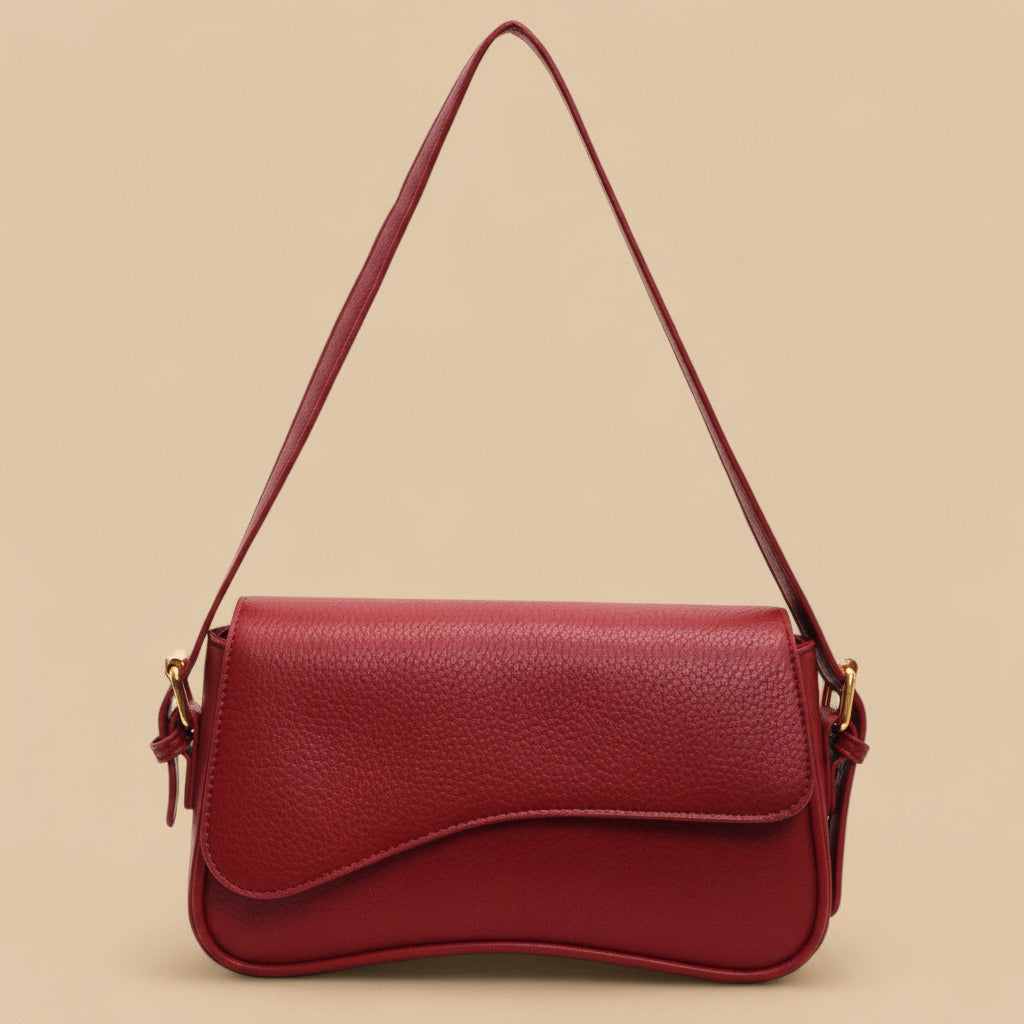 Vivirose| Elegant Golvende Handtas van Premium Vegan Leer