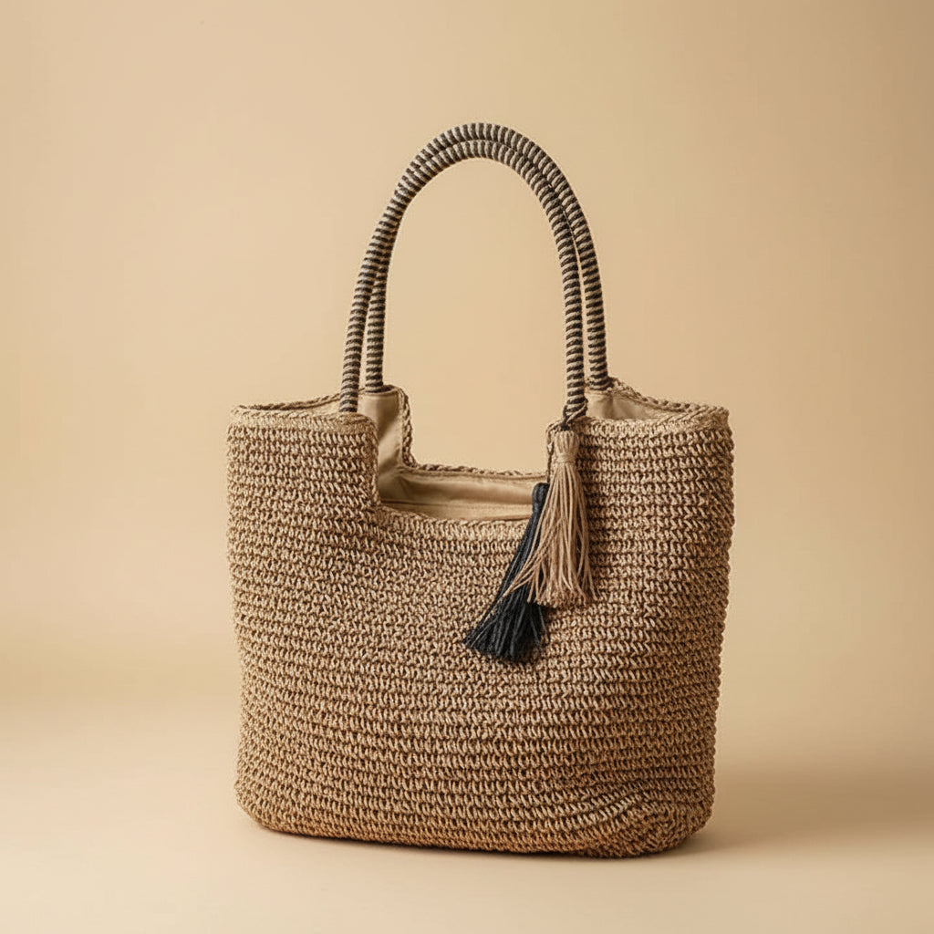Vivirose| Stijlvolle Strandtas van Riet voor Dames