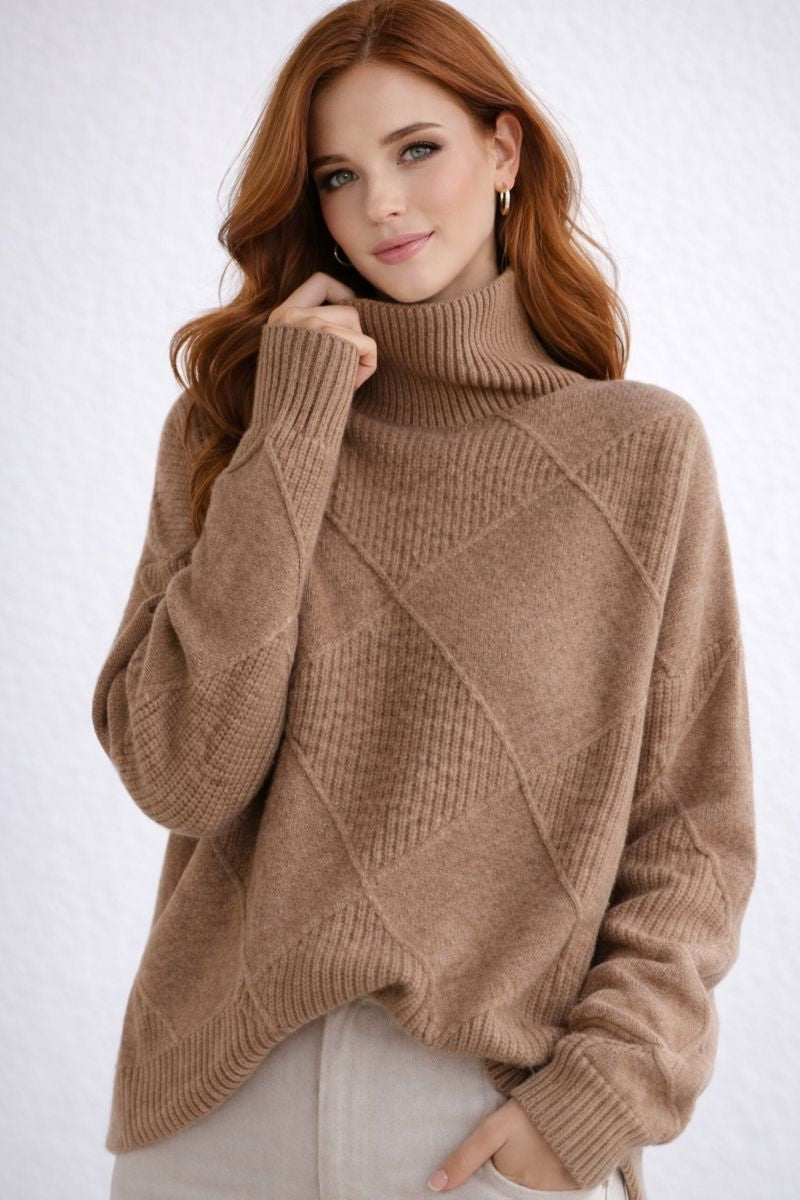 Linda™ | Luxe Dames Kasjmier Coltrui voor Warmte en Elegantie