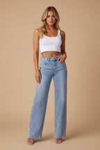 Vivirose| Jeans Wijde Pijpen