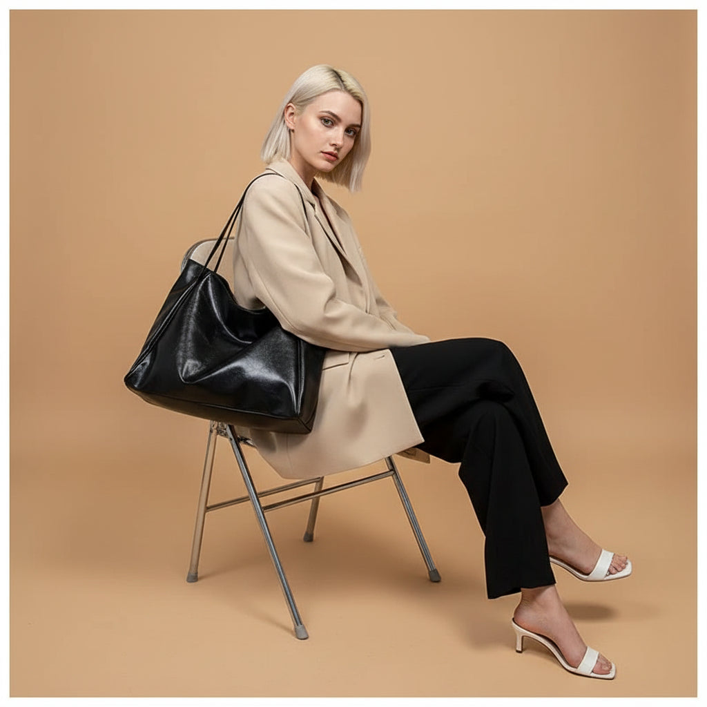 Vivirose| Shopper Tas Dames Vegan Leer – Ruim & Stijlvol