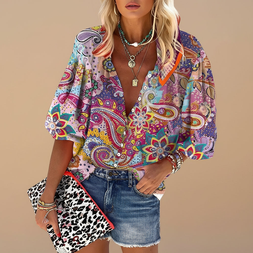 Vivirose - Shirt met mandala print