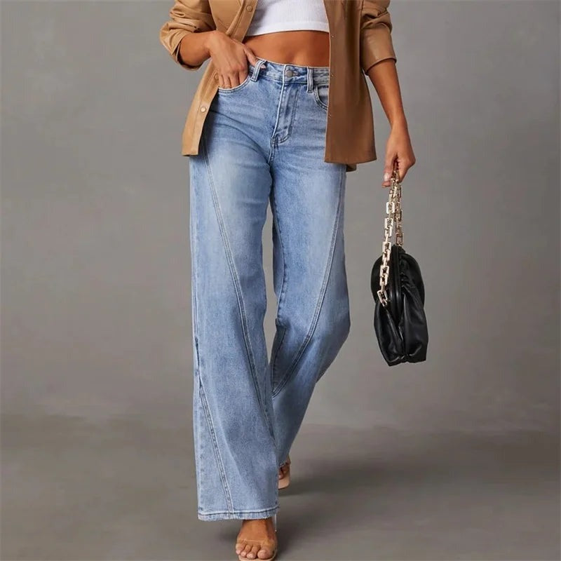 Vivirose| Jeans Wijde Pijpen