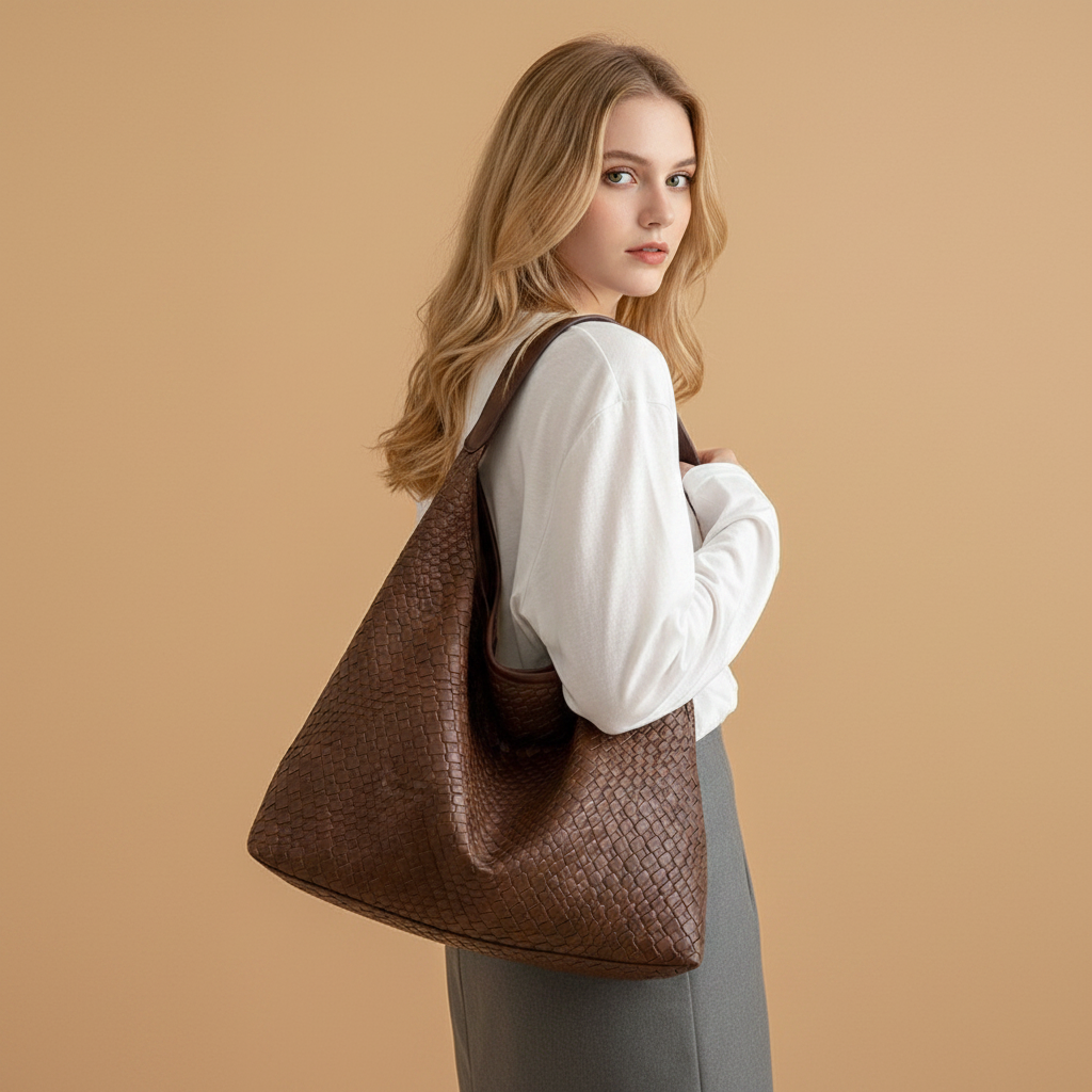 Vivirose | Schoudertas met Elegante Krokodillenstructuur