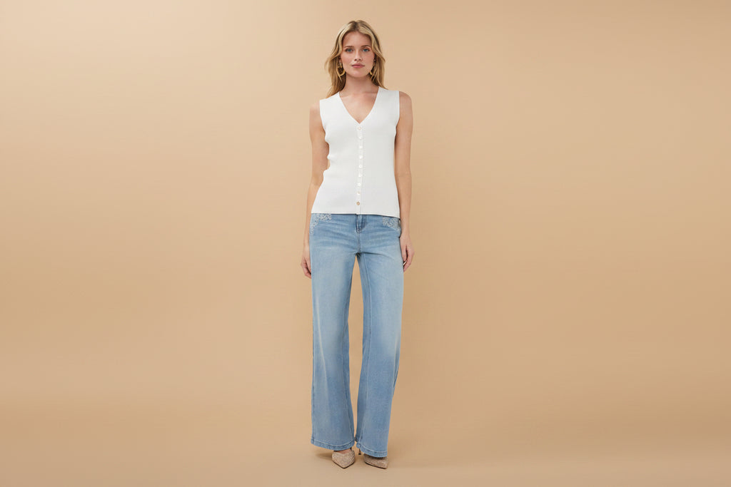 Jeans Lichtblauw Borduursel