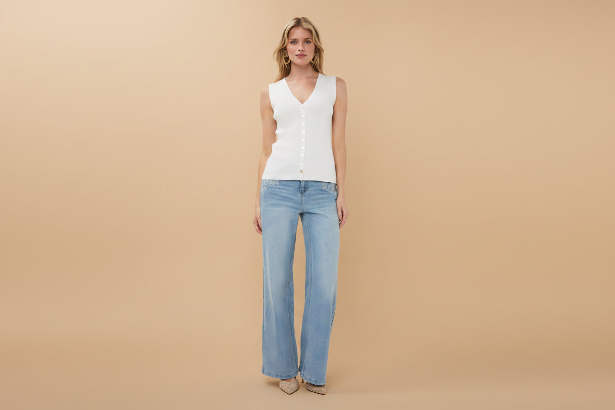 Jeans Lichtblauw Borduursel