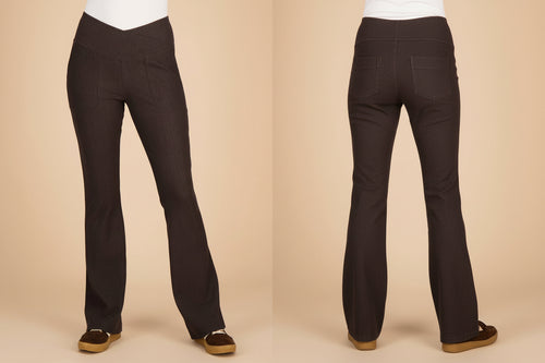 Elastische broek bruin
