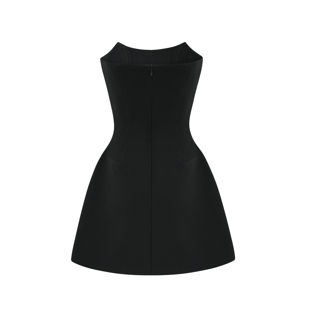 Melisande black embellished mini dress