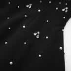 Melisande black embellished mini dress
