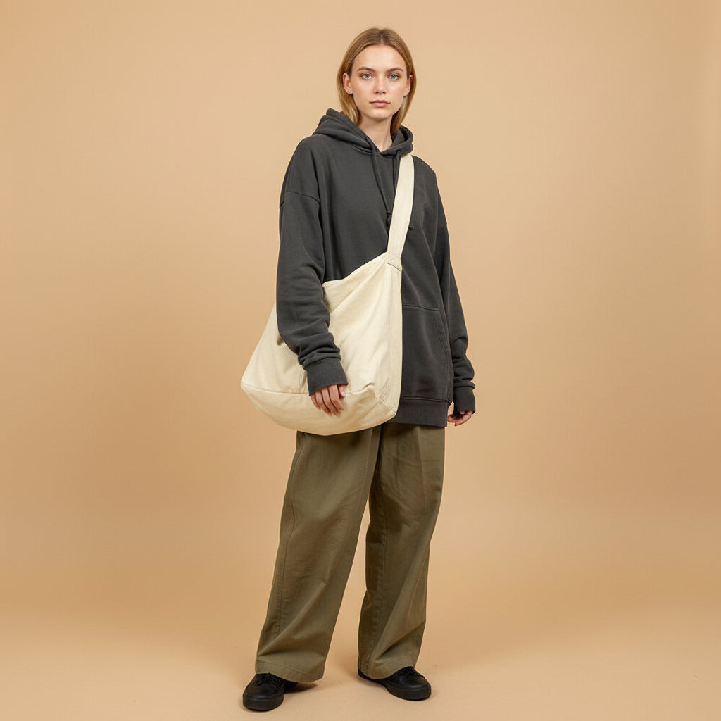 Vivirose| Stijlvolle Oversized Canvas Schoudertas