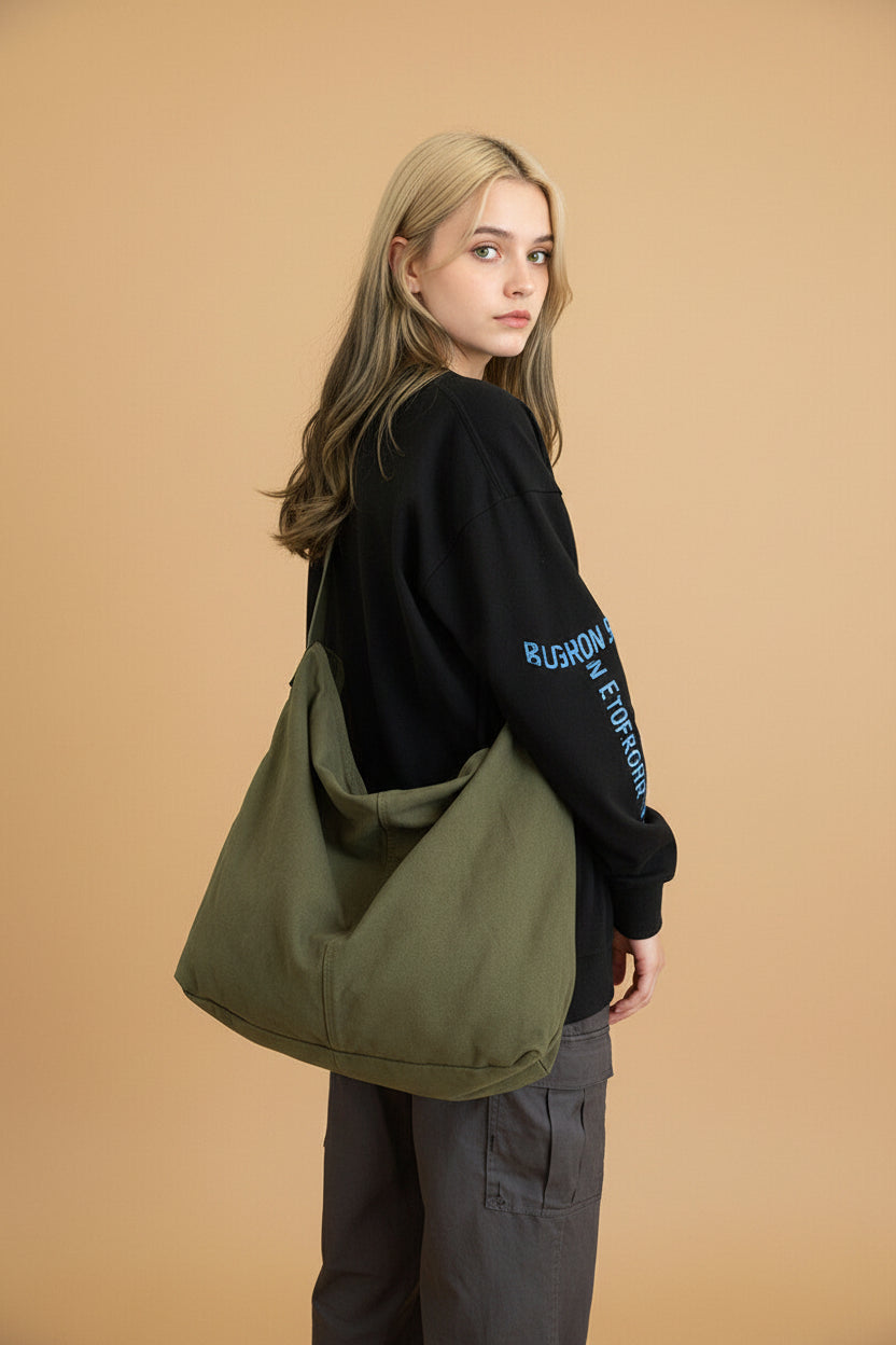 Vivirose| Stijlvolle Oversized Canvas Schoudertas