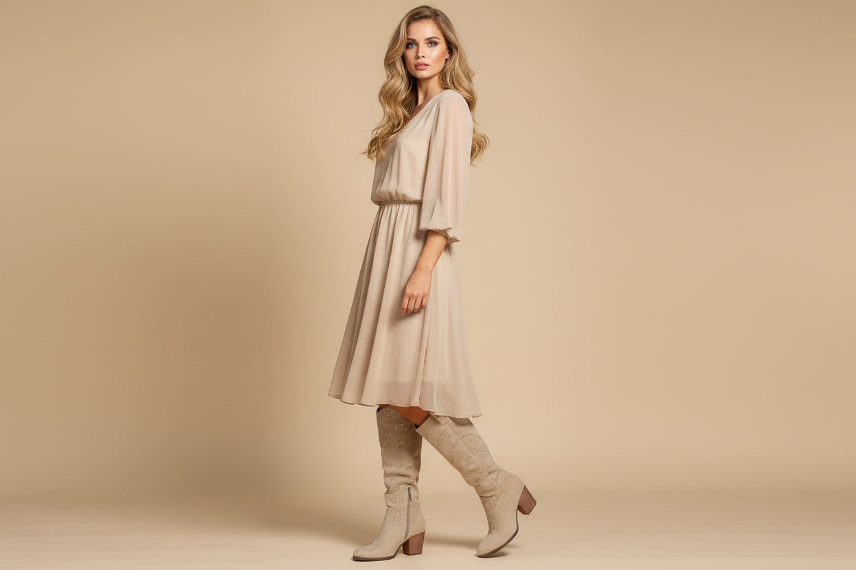 Vivirose - elegante kniehoge chique laarzen