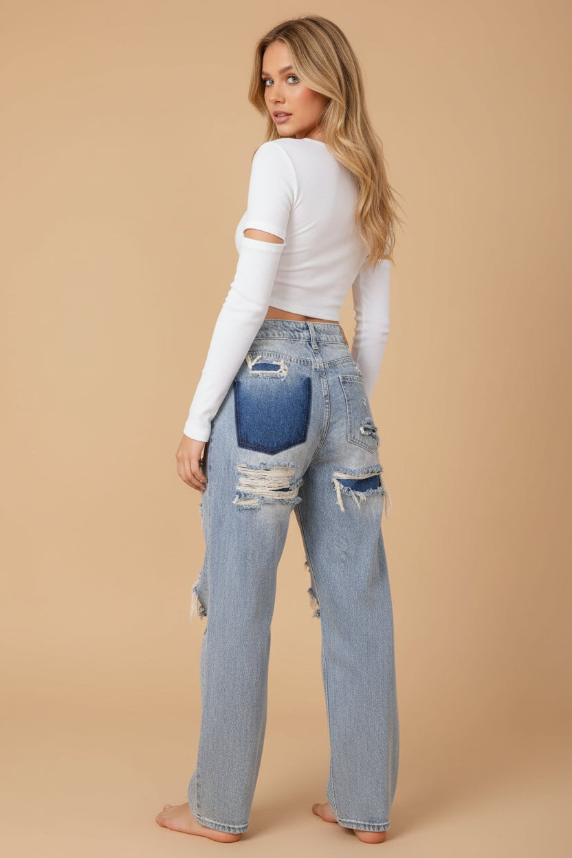 Vivirose - Vintage Ripped Jeans